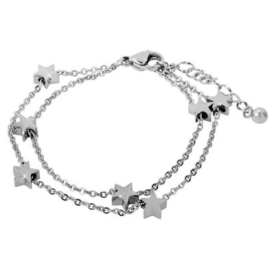 Steel bracelet with stars