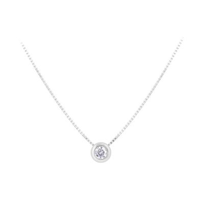 Silver necklace with zircon AGS56 / 47
