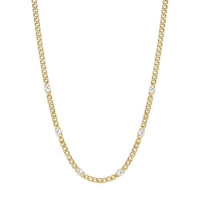Gold-plated necklace with Symphonia BYM84 crystals