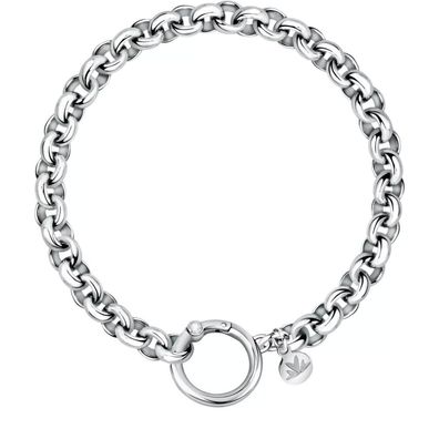 Elegant steel bracelet with Crystal Drops SCZ1152