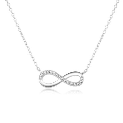 Silver necklace with infinity AGS507 / 47L