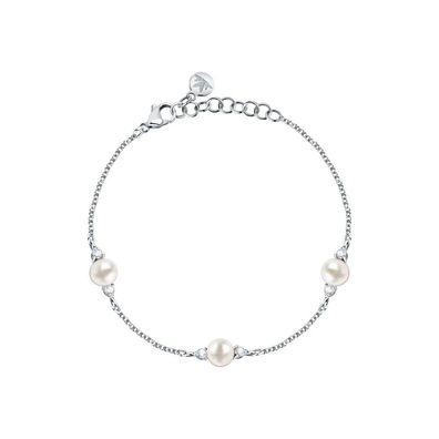 Gentle silver bracelet with pearls Gioia SAER53