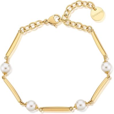 Charming gold plated bracelet with pearls BFF165