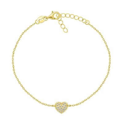 Romantic gilded bracelet with heart BR11AY