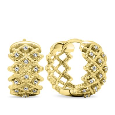 Original gold-plated rings with zircons EA479Y