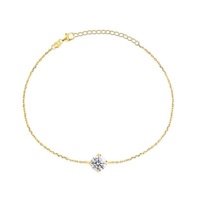 Elegant gold-plated bracelet with zircon BRC23Y