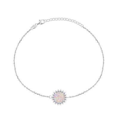 Charming bracelet with synthetic opal BRC37WP
