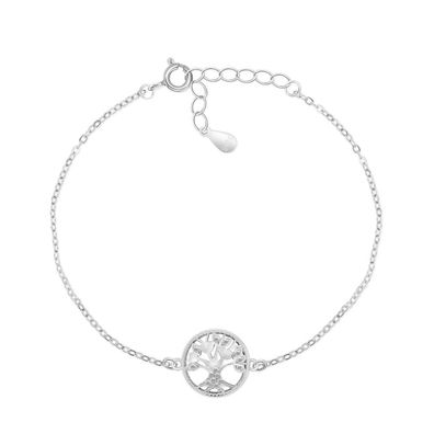 Stylish silver bracelet Tree of Life BRC63W