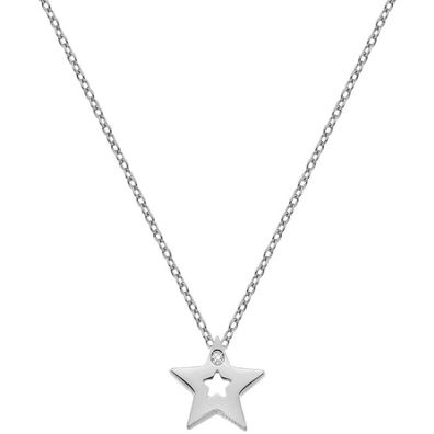 Sterling silver necklace with amulets DP722