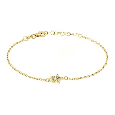 Verspieltes Armband aus vergoldetem Silber mit einem BR10Y-Stern