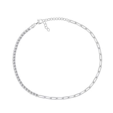 Funkelndes Silberarmband mit Zirkonen BRC68W