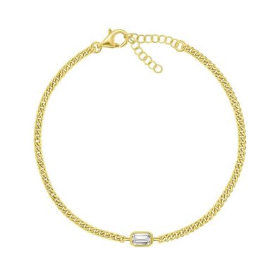 Elegantes vergoldetes Armband mit Zirkon BRC108Y