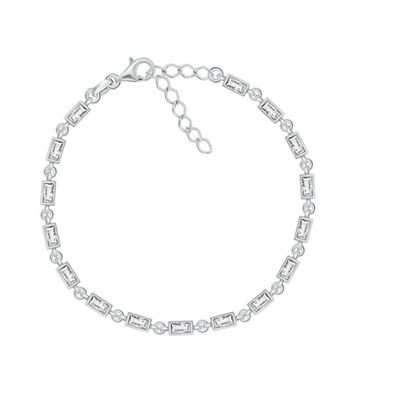 Funkelndes Silberarmband mit Zirkonen BRC104W