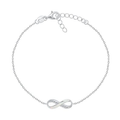 Dezentes Silberarmband Unendlichkeit BRC119W