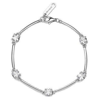 Stylisches Silberarmband mit Zirkonia Fancy FIW05