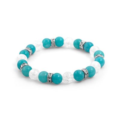 Perlenarmband aus Calcit und Kristall MINK72 / 18