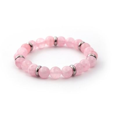 Rosa Jade-Perlenarmband MINK33 / 17