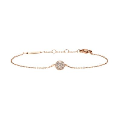 Stylisches Bronze-Armband mit glitzernder Kugel DW00400626