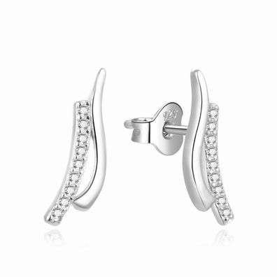 Elegante längliche Ohrringe mit Zirkonen AGUP1789L