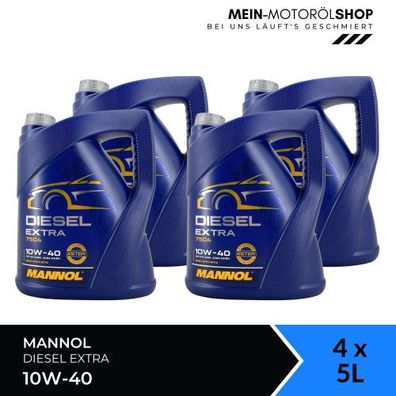 Mannol Diesel Extra 10W-40 4x5 Liter