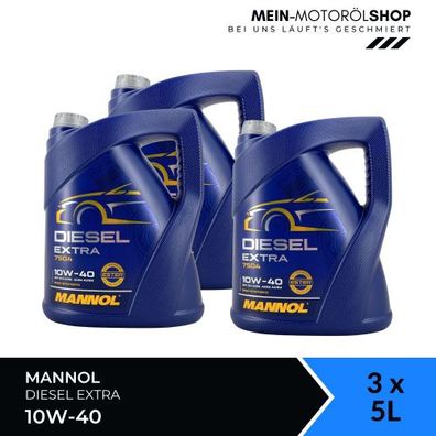 Mannol Diesel Extra 10W-40 3x5 Liter