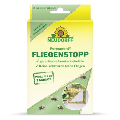 Neudorff Permanent® FliegenStopp Dreiecks-Klebefalle, 2 Stück