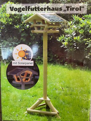 Vogelfutterhaus mit Ständer und Solarpanel „Tirol“