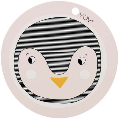 Kinder Tischset Platzset Pinguin – rutschfestes Silikon Esslernunterlage