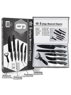 SBS 6-teiliges Messerset Elegance Carbon-Design