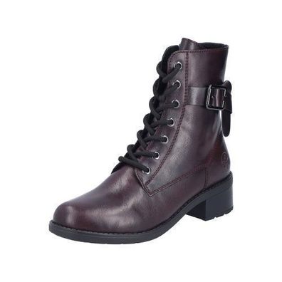 Rieker Stiefeletten - Schwarz / Rot Kunstleder