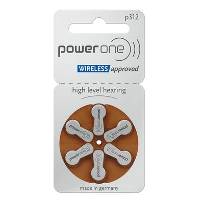 VARTA PowerOne Hörgerätebatterien Hörgerät Knopfzelle Typ 312 PR 41 P312 A
