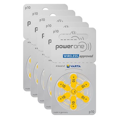 5x 6er Blister Varta Power One Hörgerätebatterien P10 PowerOne PR70 Typ 10