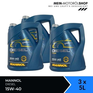 Mannol Diesel 15W-40 3x5 Liter