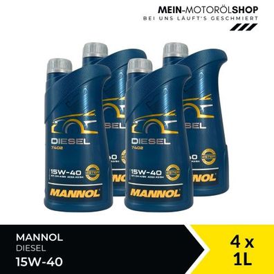 Mannol Diesel 15W-40 4x1 Liter