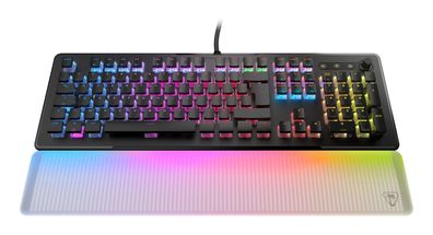 Vulcan II Max, Gaming-Tastatur schwarz/transparent, DE-Layout, TITAN II Optical Red