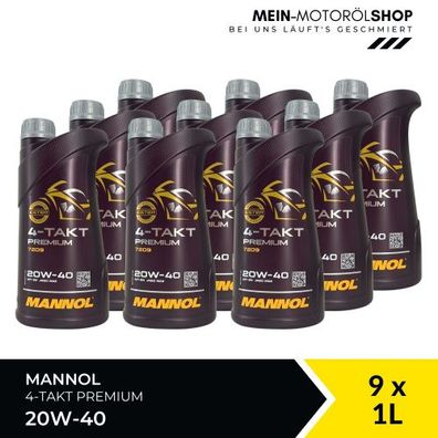 Mannol 4-Takt Premium 20W-40 9x1 Liter