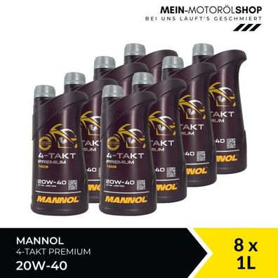 Mannol 4-Takt Premium 20W-40 8x1 Liter