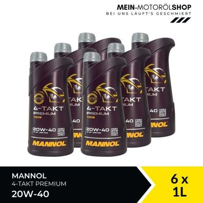 Mannol 4-Takt Premium 20W-40 6x1 Liter