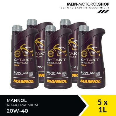 Mannol 4-Takt Premium 20W-40 5x1 Liter