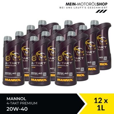 Mannol 4-Takt Premium 20W-40 12x1 Liter