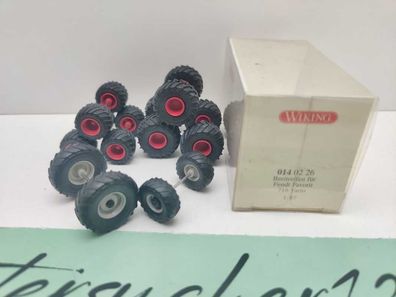 Wiking H0 014 02 26 Breitreifen Fendt Favorit 716 Vario 3x rot 1x grau / 1:87 / OVP