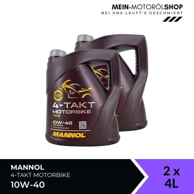 Mannol 4-Takt Motorbike 10W-40 2x4 Liter