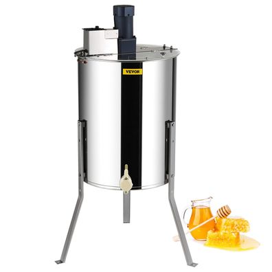 VEVOR Honigschleuder elektrisch 140W 4/8 Rähmchen Edelstahl 1300 U/min