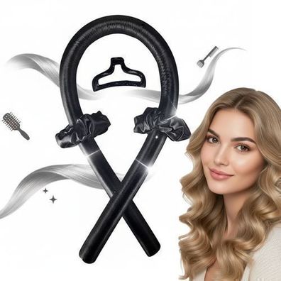 Papilloten Set für Locken ohne Hitze – Haarwickler inklusive Haarspange & Haargummis