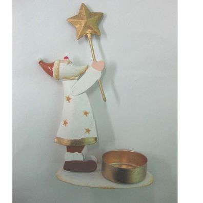 Teelichthalter - Weihnachtsmann mit Kartenhalter