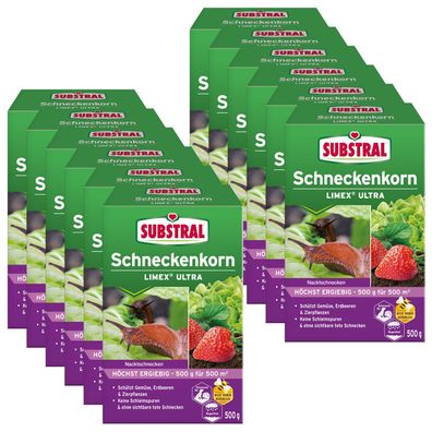 12 x SUBSTRAL® Schneckenkorn Limex® Ultra, 500 g