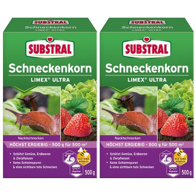 2 x SUBSTRAL® Schneckenkorn Limex® Ultra, 500 g