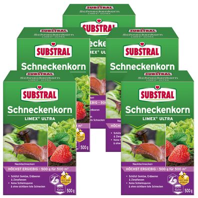 5 x SUBSTRAL® Schneckenkorn Limex® Ultra, 500 g