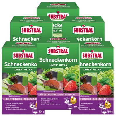 6 x SUBSTRAL® Schneckenkorn Limex® Ultra, 500 g
