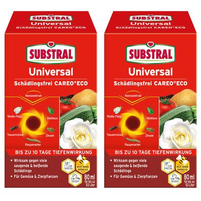 2 x SUBSTRAL® Universal Schädlingsfrei Careo® Eco, 80 ml
